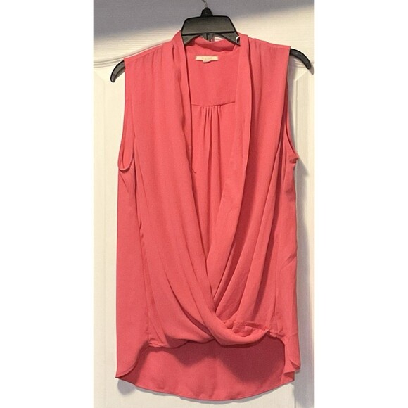Pleione Tops - Pleione Women’s Draped Blouse Size L, Pink